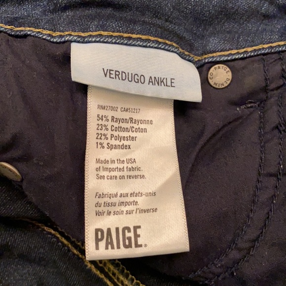 Paige Verdugo Ankle Jeans (Nottingham). (Size 24) - Picture 9 of 9